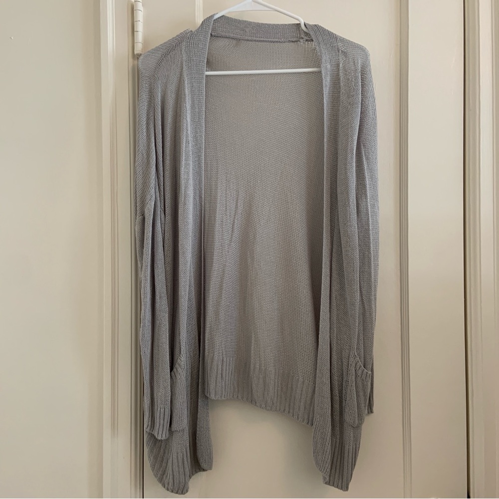 Gray cardigan knit Women's Sweater